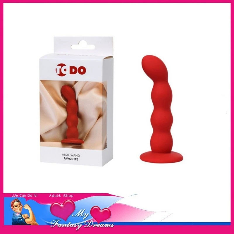 ToDo Favorite Ribbed Textured Anal Wand Butt Plugs
