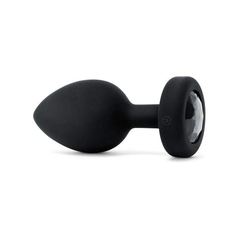 B Vibe Vibrating Jewel Butt Plug XXL Black - Butt Plugs