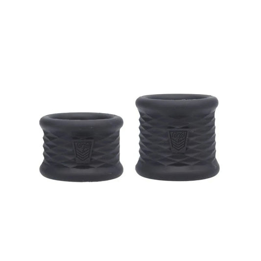 Doc Johnson Fort Troff Stretch Flex Trainers Cock Ring Black - Stretchy Cock Rings
