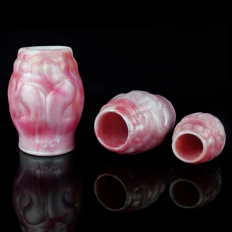 BDStyle Sex Delay Silicone Lock Ring Medium Pink Stretchy Cock Rings