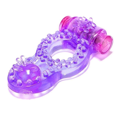 BDStyle Hem Beads Soft TPR Material Vibrating Cock Ring - Vibrating Cock Rings