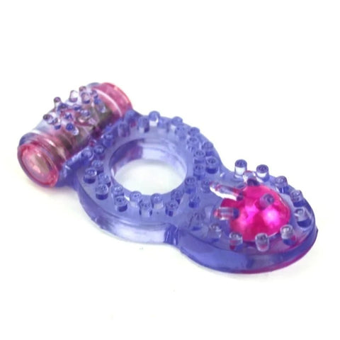 BDStyle Hem Beads Soft TPR Material Vibrating Cock Ring - Vibrating Cock Rings