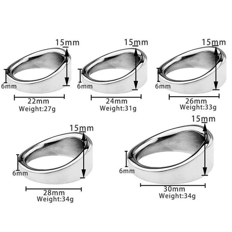 BDStyle Stainless Steel Chrome Rooster Penis Ring - Steel Cock Rings