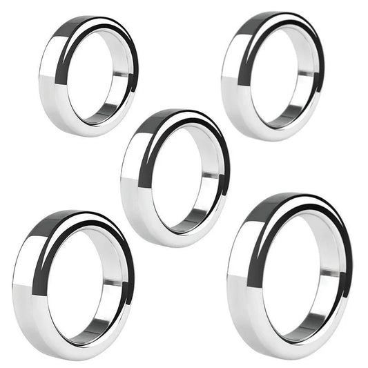 BDStyle Chrome Stainless Steel Mens Cock Ring 1.2cm Height {% if variant != 'Default Title' and variant != blank %} {% endif %} Steel Cock Rings