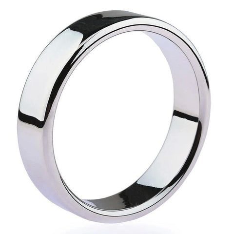 BDStyle Chrome Stainless Steel Mens Cock Ring 1.2cm Height - Steel Cock Rings