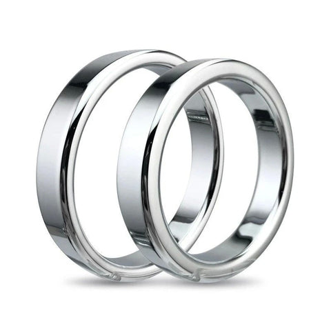 BDStyle Chrome Stainless Steel Mens Cock Ring 1.2cm Height - Steel Cock Rings