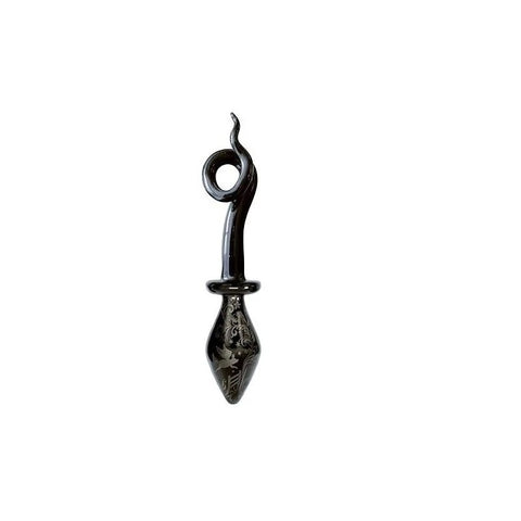 Icon Brands Fashionistas Glass Pig Tail Butt Plug Small - Butt Plugs