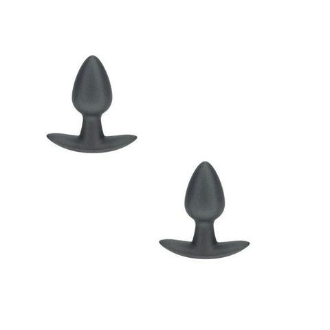 Shots OUCH! 6.5 cm Small Metallic Silicone Butt Plug - Butt Plugs
