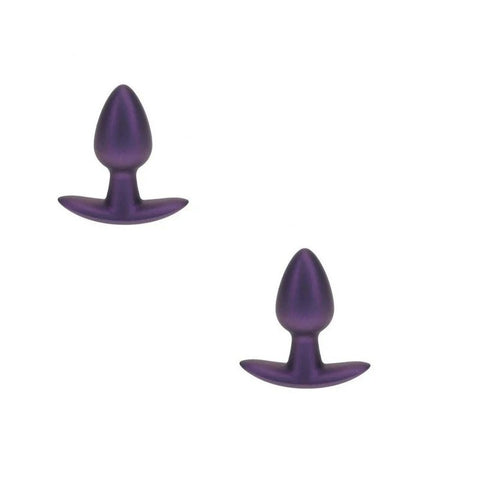 Shots OUCH! 6.5 cm Small Metallic Silicone Butt Plug - Butt Plugs