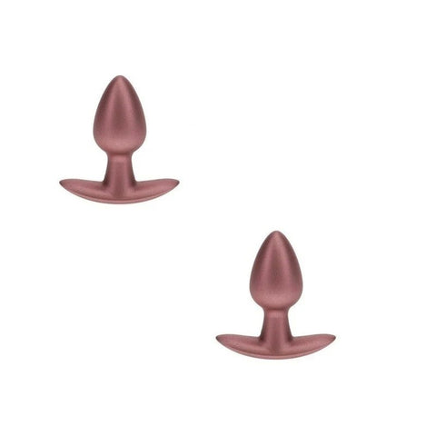 Shots OUCH! 6.5 cm Small Metallic Silicone Butt Plug - Butt Plugs