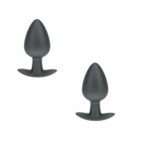Shots OUCH! 8.9 cm Large Metallic and Soft Silicone Anal Plug - Butt Plugs