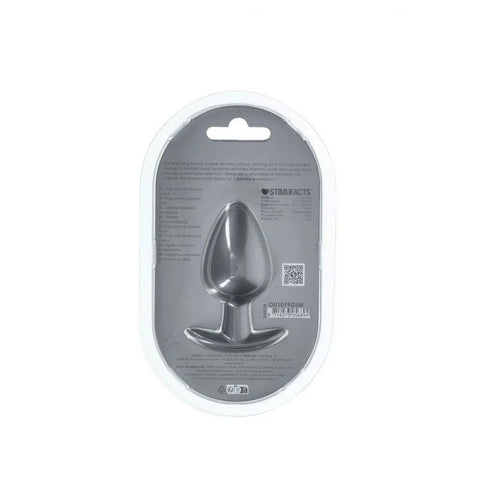 Shots OUCH! 8.9 cm Large Metallic and Soft Silicone Anal Plug - Butt Plugs