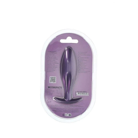 Shots OUCH! Oval Shaped 11.7 cm Metallic Waterproof Anal Plug - Butt Plugs