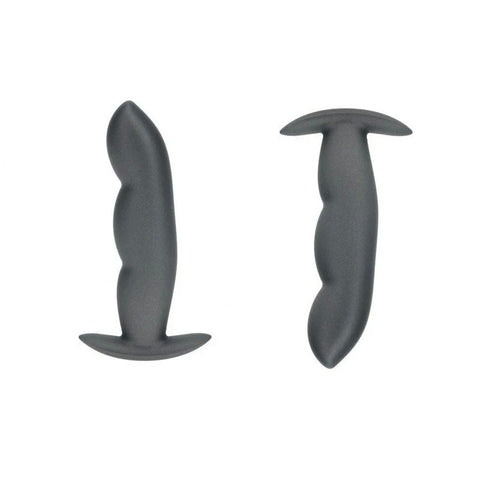 Shots OUCH! Finger Shaped 11.7 cm Metallic Silicone Butt Plug - Butt Plugs