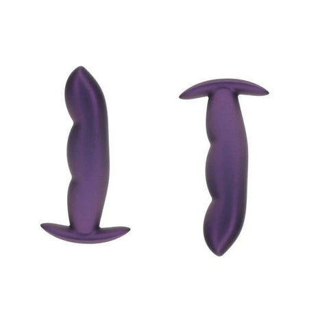 Shots OUCH! Finger Shaped 11.7 cm Metallic Silicone Butt Plug - Butt Plugs