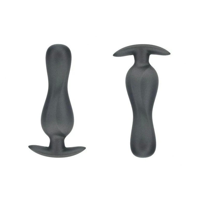 Shots OUCH! Curvy 11.7 cm Metallic Silicone Anal Plug Butt Plugs