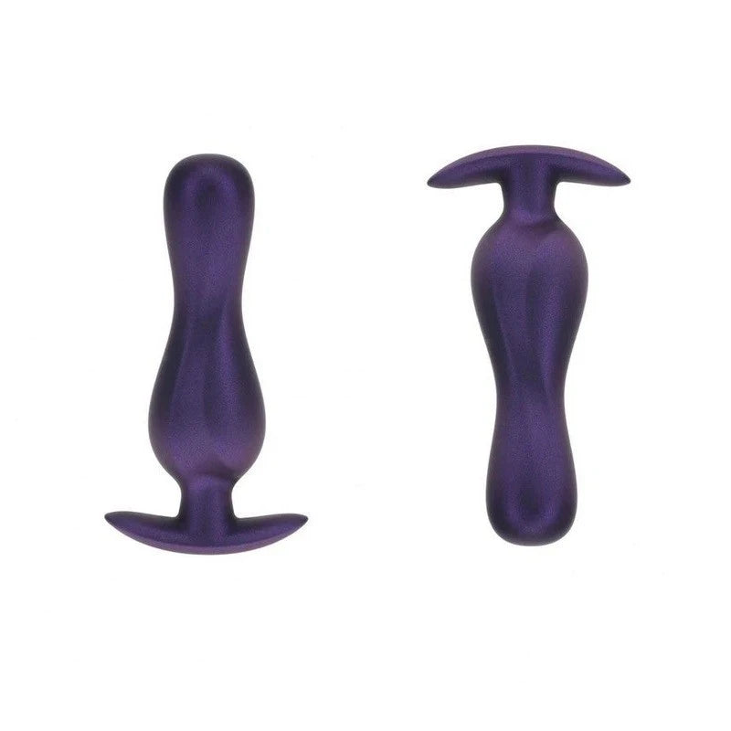 Shots OUCH! Curvy 11.7 cm Metallic Silicone Anal Plug Butt Plugs