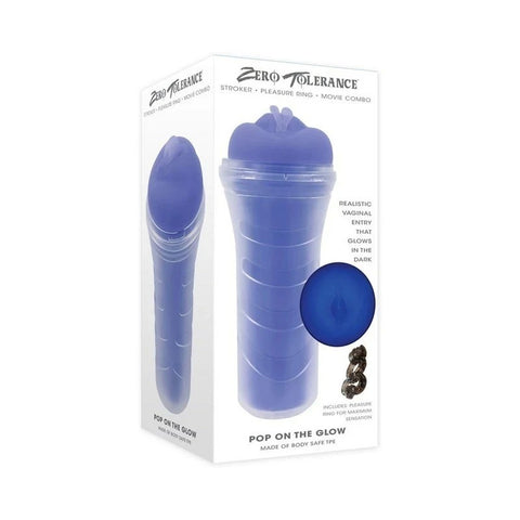 Zero Tolerance POP ON THE GLOW Realistic Male Stroker Purple - Masturbators and Strokers
