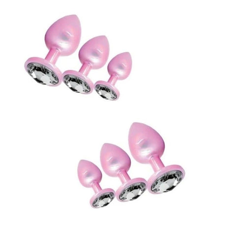 SXE Stainless Steel Comfort 3 Piece Butt Plug Set - Butt Plugs