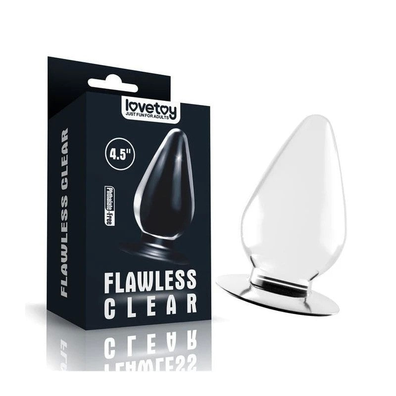 Lovetoy Flawless Tapered Tip Butt Plug 11.5cm Clear Butt Plugs
