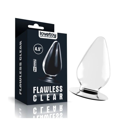 Lovetoy Flawless Tapered Tip Butt Plug 11.5cm Clear - Butt Plugs