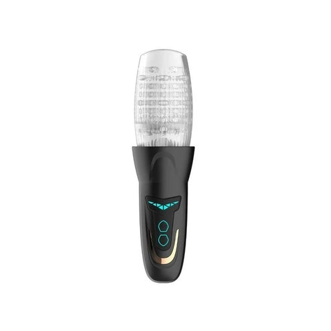 Amovibe Dragon Pro Rechargeable Rotating Male Masturbator Black - Masturbators and Strokers