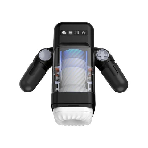 Amovibe Game Cup Thrusting & Rechargeable Male Masturbator Black - Masturbators and Strokers