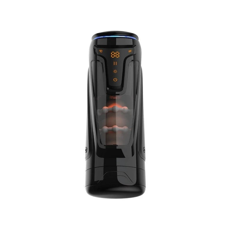Amovibe Warrior Rechargeable Thrusting Male Masturbator Black Masturbators and Strokers
