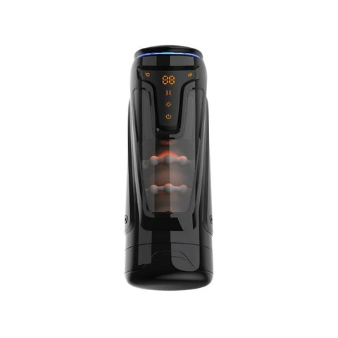 Amovibe Warrior Rechargeable Thrusting Male Masturbator Black - Masturbators and Strokers