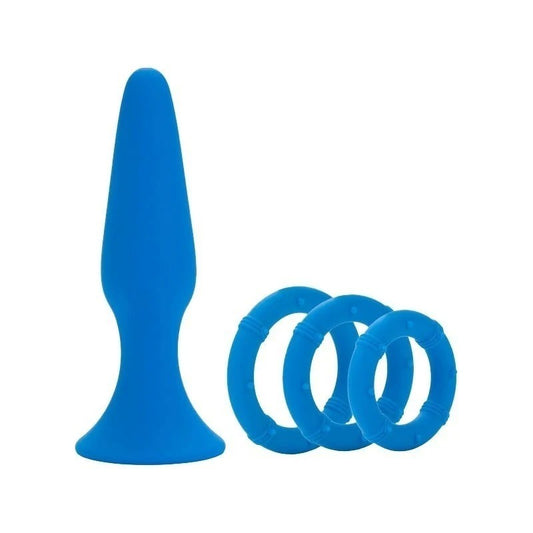 California Exotics Silicone Butt Plug Performance Kit Blue - Butt Plugs