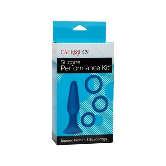 California Exotics Silicone Butt Plug Performance Kit Blue - Butt Plugs
