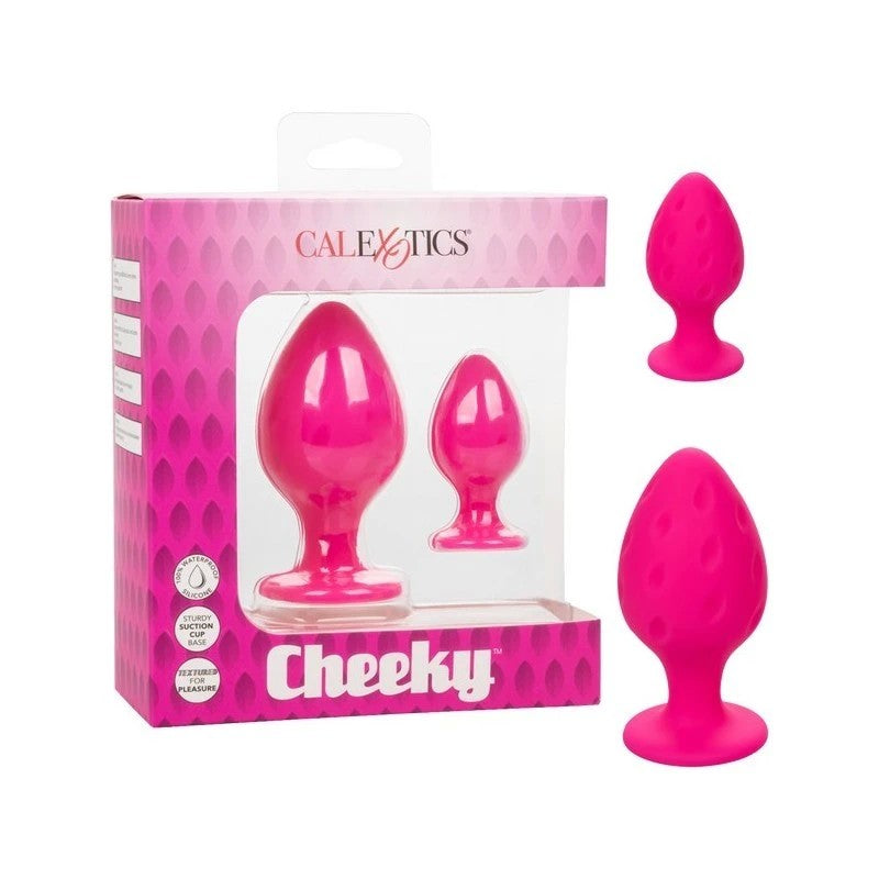 California Exotics Cheeky Body Safe Silicone Anal Plug Pink Butt Plugs
