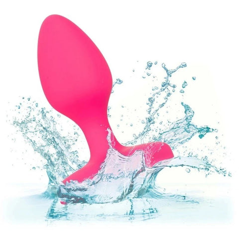 California Exotics Cheeky Gems Rechargeable Vibrating Butt Plug Pink - Butt Plugs
