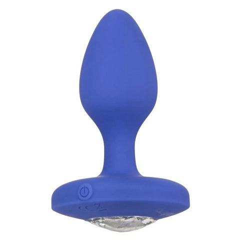 California Exotics Cheeky Gems Rechargeable Vibrating Anal Plug Purple - Butt Plugs