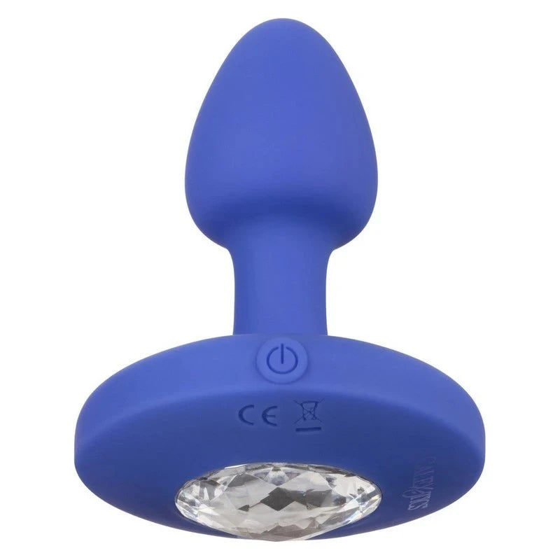 California Exotics Cheeky Gems Rechargeable Vibrating Anal Plug Purple Butt Plugs