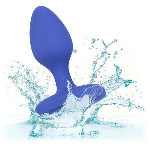 California Exotics Cheeky Gems Rechargeable Vibrating Anal Plug Purple - Butt Plugs