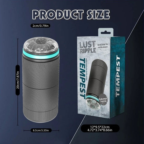 Lust Ripple Temptest Male Masturbator Black - Masturbators and Strokers