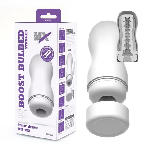 MX Boost Bulbed Latex Free Male Stroker - Masturbators and Strokers