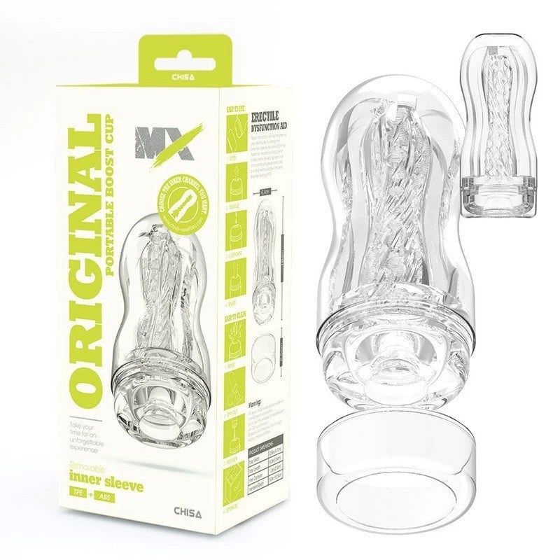 MX Original Portable Boost Super Soft Male Stroker Cup Masturbators and Strokers
