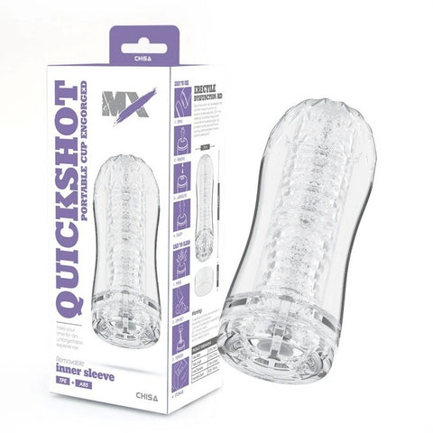 MX Quickshot Portable Cup Engorged Mens Pleasure Masturbator - Masturbators and Strokers