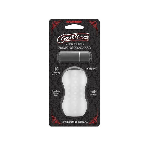 GoodHead Vibrating Helping Head Pro Male Masturbator Frost - Masturbators and Strokers