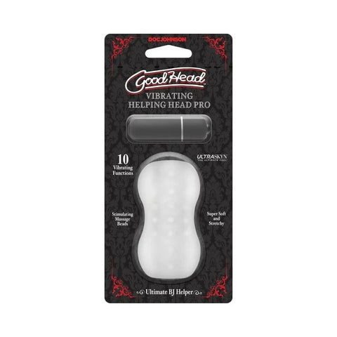 GoodHead Vibrating Helping Head Pro Male Masturbator Frost - Masturbators and Strokers