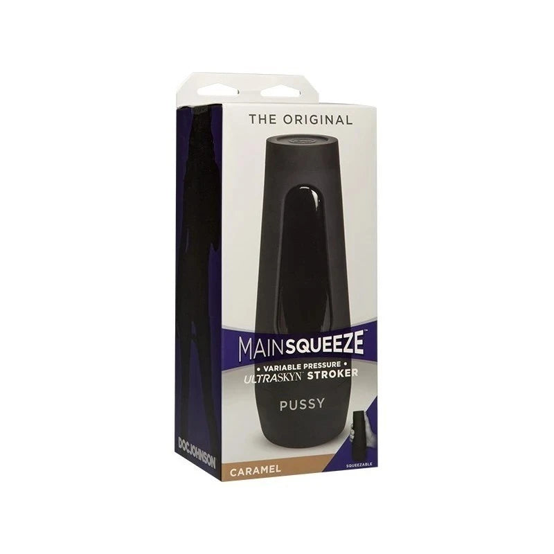 Main Squeeze The Original Pussy Variable Pleasure Ultraskyn Stroker Caramel Masturbators and Strokers