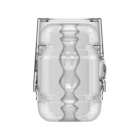 Main Squeeze Pop-off Optix Realistic Male Stroker Clear - Masturbators and Strokers