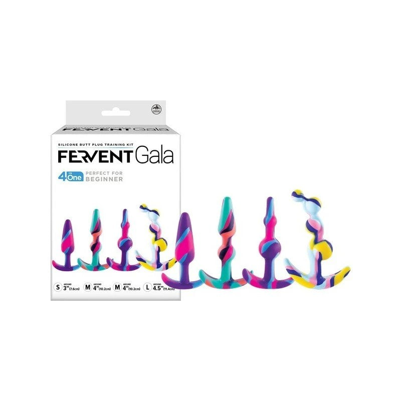 Fervent Gala Flared Base Silicone Butt Plug Training Kit Butt Plugs