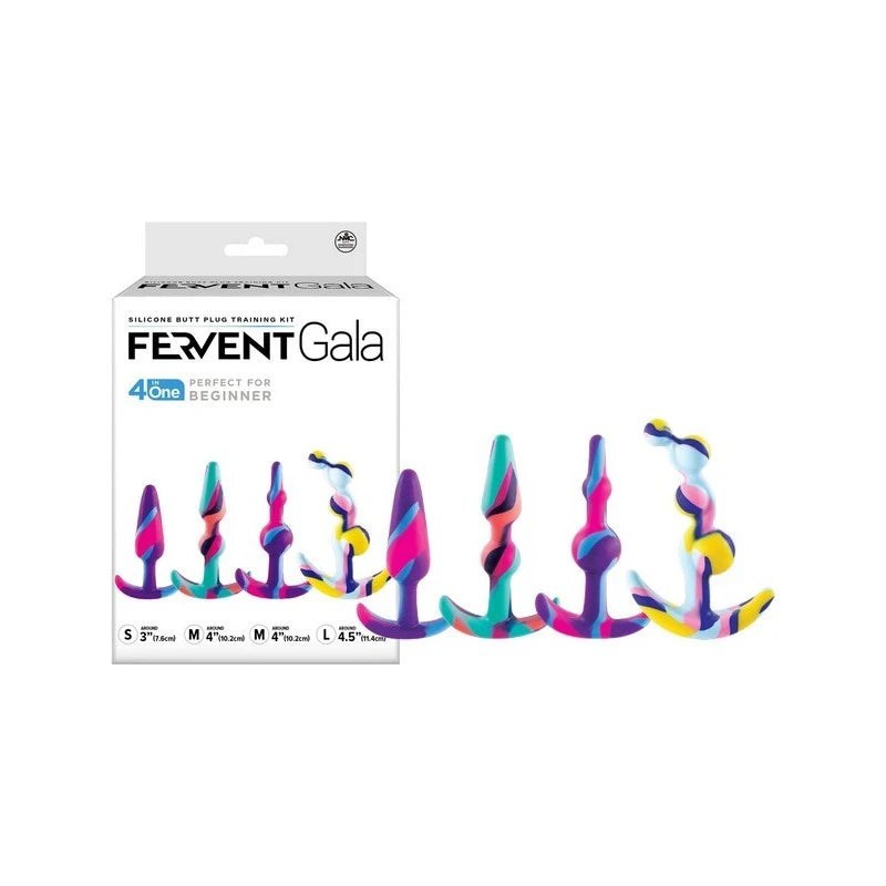 Fervent Gala Flared Base Silicone Butt Plug Training Kit Butt Plugs