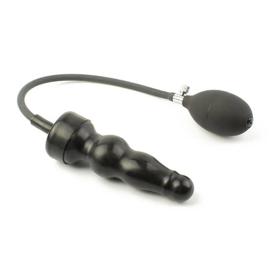 Strafe Inflatable Teardrop Silicone Butt Plug With Pumps Black Butt Plugs
