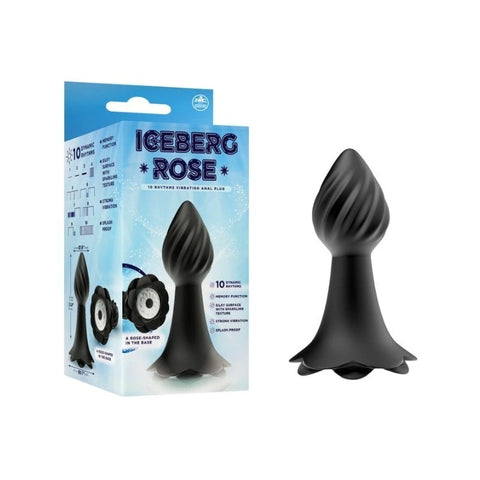 Iceberg Rose 10 Rhythms Vibrating Anal Plug - Butt Plugs