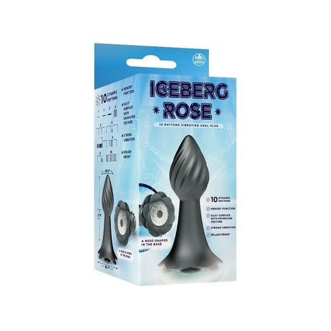Iceberg Rose 10 Rhythms Vibrating Anal Plug - Butt Plugs