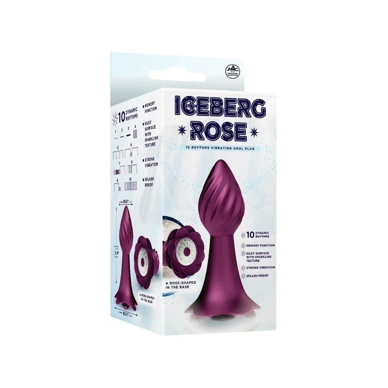 Iceberg Rose 10 Rhythms Vibrating Anal Plug Butt Plugs